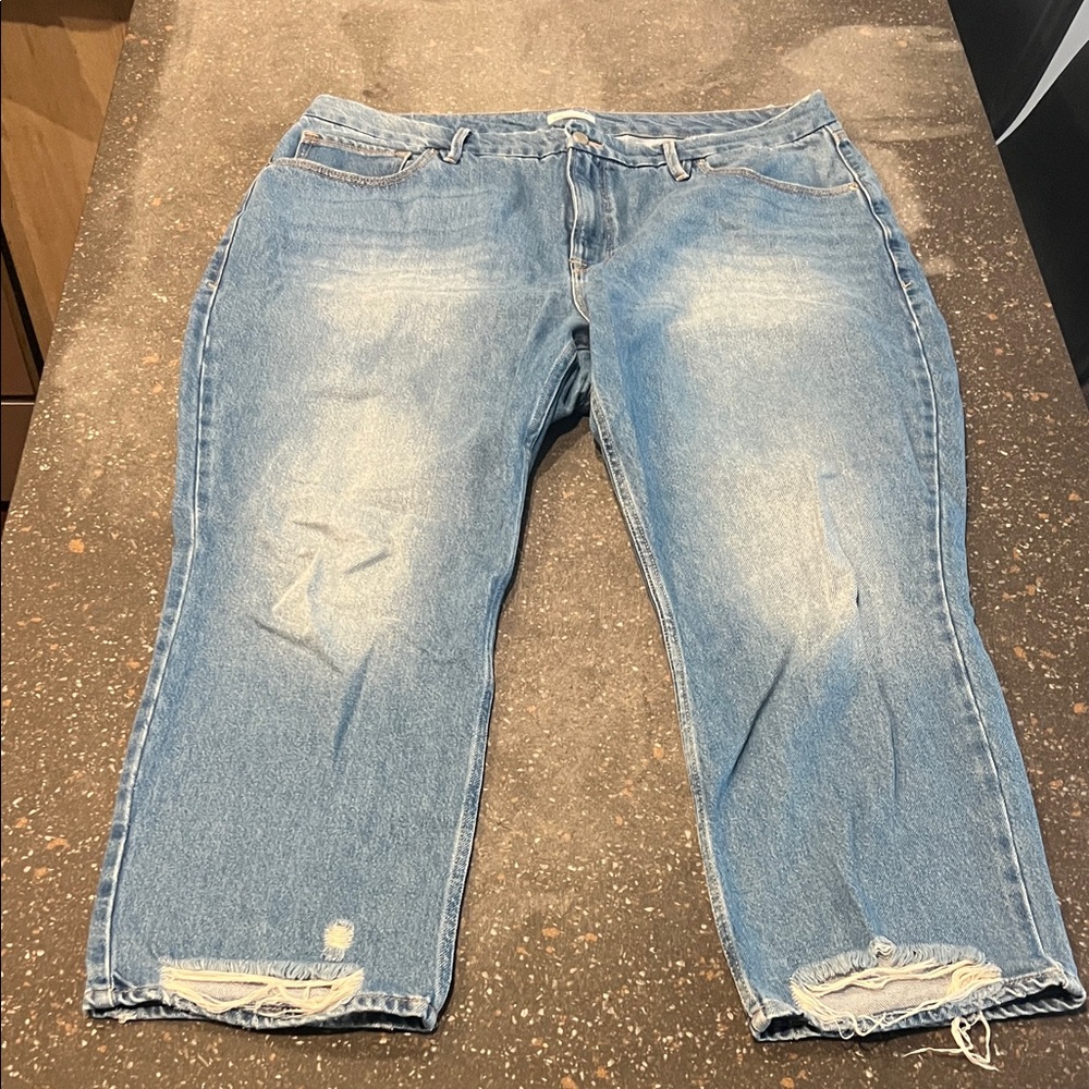 Good American Blue Distressed Jeans